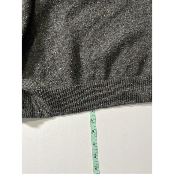 J. Crew Mens Lambswool 1/4 Zip Pullover Sweater Size L Preppy Y2K Winter Granny - Picture 5 of 7